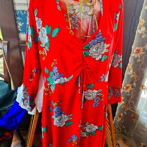 Cute Red dress. 3/4 Sleeve